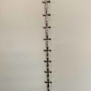 Silver cross choker, never worn